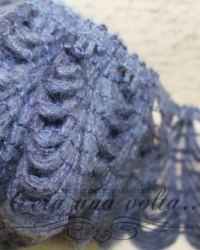 Pizzo alto in lana elasticizzato