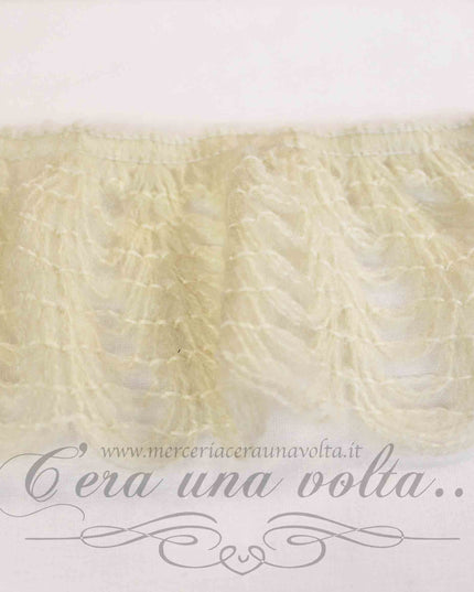 Pizzo alto in lana elasticizzato