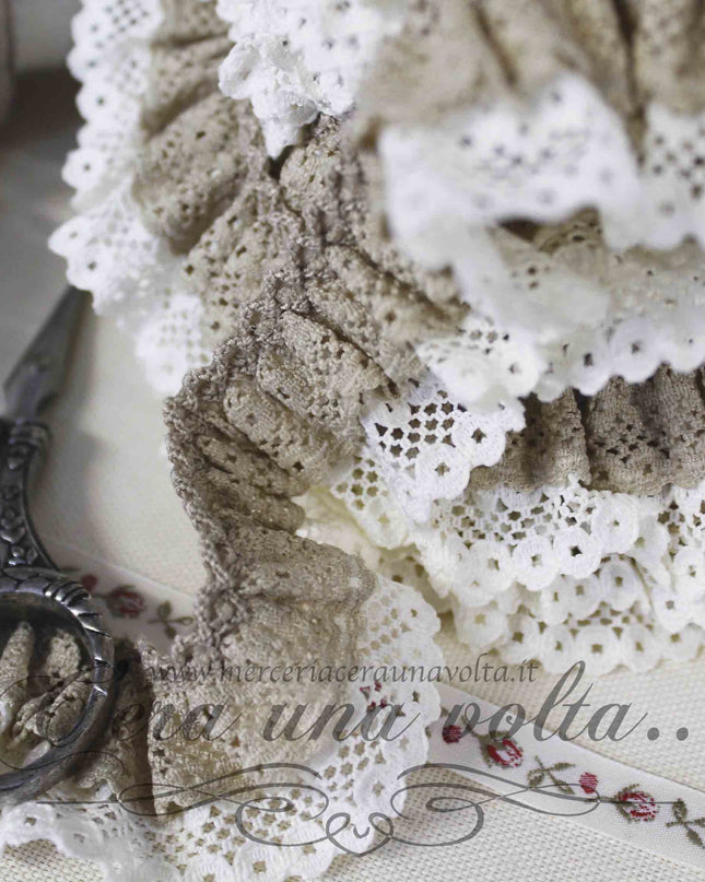 Pizzo colorato doppio