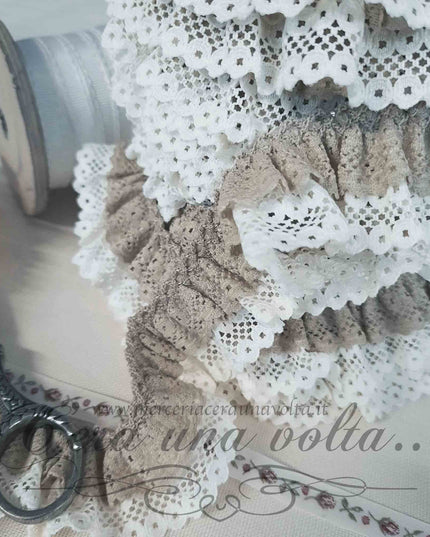 Pizzo colorato doppio