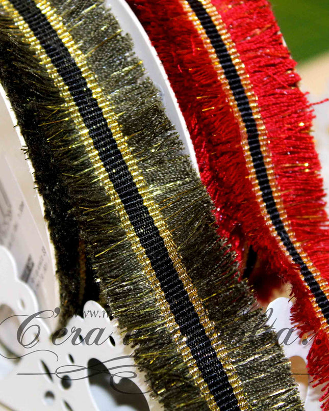 Nastro Fettuccia Jacquard sfrangiato