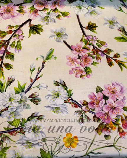 Tessuto provenzale Peach flowers
