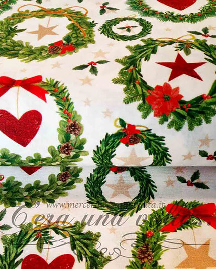 Tessuto Hearts and Stars Christmas