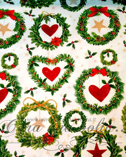 Tessuto Hearts and Stars Christmas