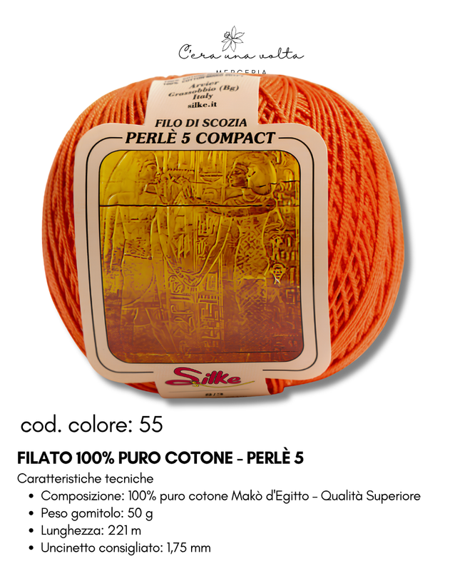 Filato 100% Puro Cotone - Perlè 5 e Perlè 8