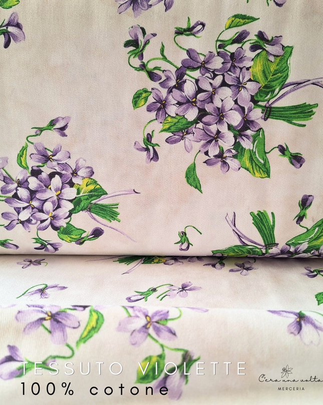 Tessuto Violette (*il prezzo fa riferimento al taglio di 50cm*)