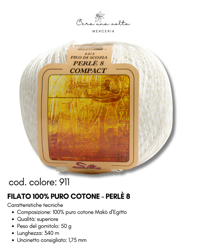 Filato 100% Puro Cotone - Perlè 5 e Perlè 8