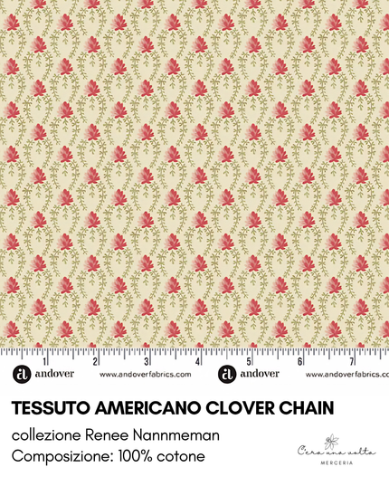 Tessuto americano Clover Chain collezione Renee Nannmeman