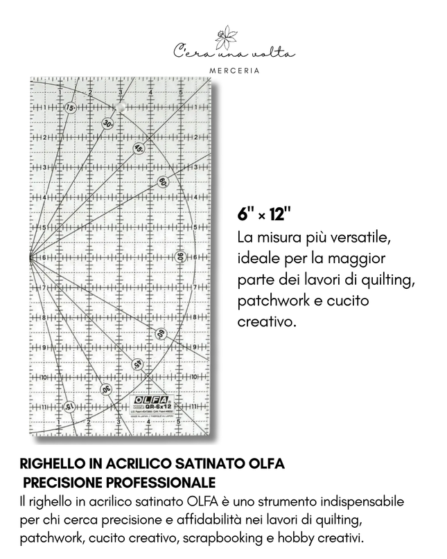 Righello in Acrilico Satinato OLFA – Precisione Professionale