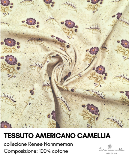 Tessuto americano Camellia collezione Renee Nannmeman