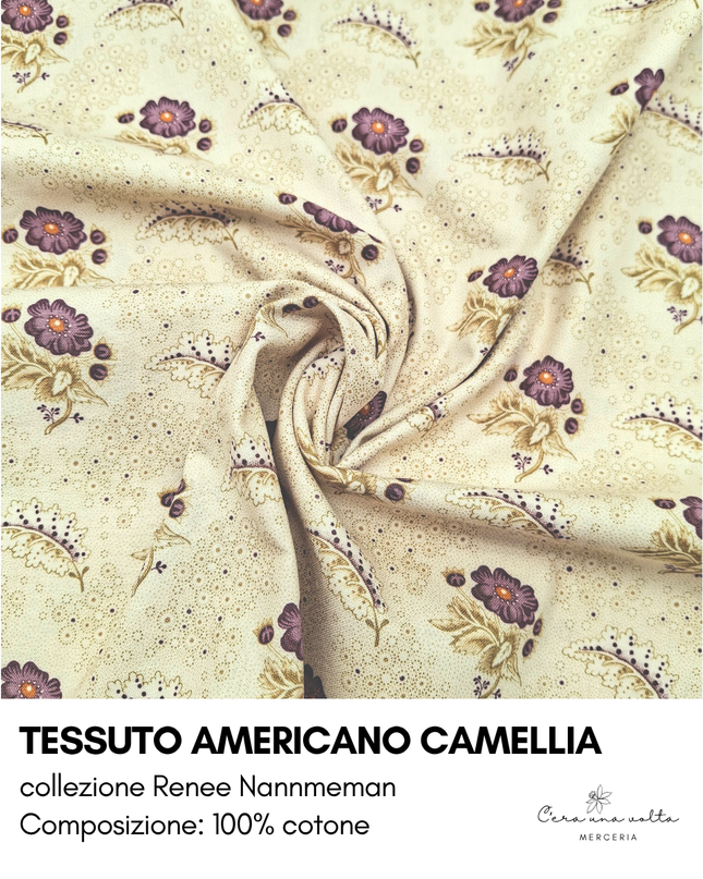 Tessuto americano Camellia collezione Renee Nannmeman