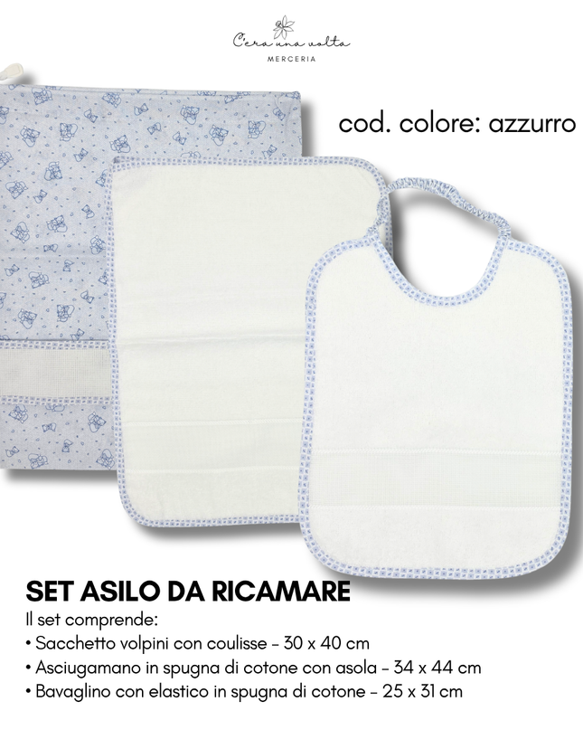 Set asilo volpini da ricamo