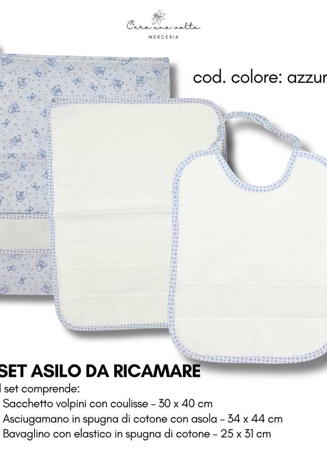 Set asilo volpini da ricamo