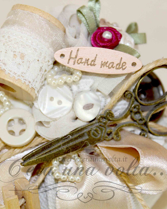 Targhetta Hand Made in legno