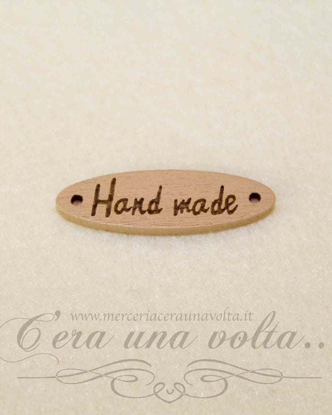 Targhetta Hand Made in legno