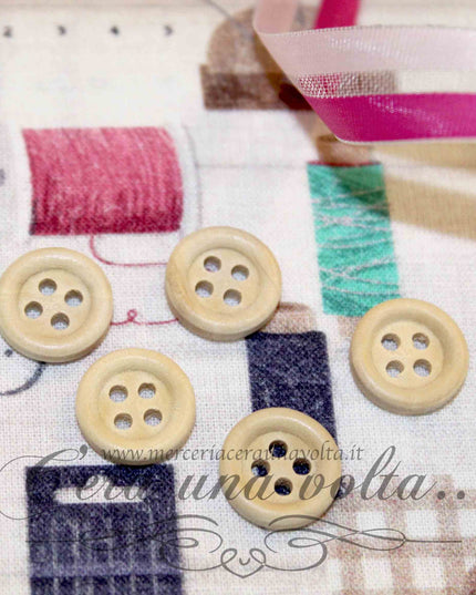 Set Bottoni 4 fori in legno