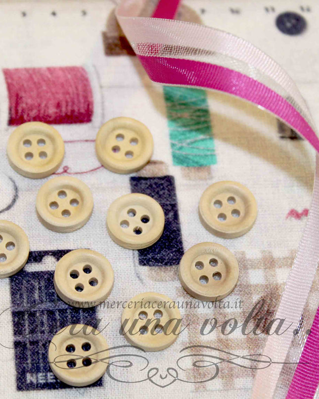 Set Bottoni 4 fori in legno