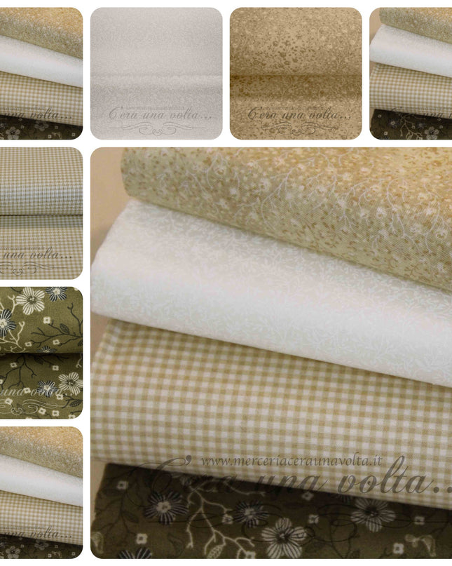 Set 8 Pz Tessuto Patchwork Timber