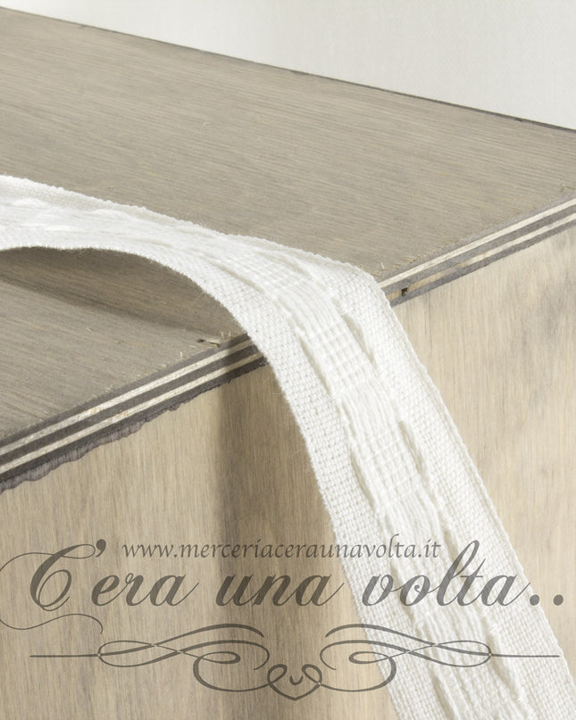 Fettuccia per tende in cotone h cm 3