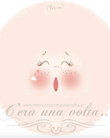Viso stampato su tessuto Mimì