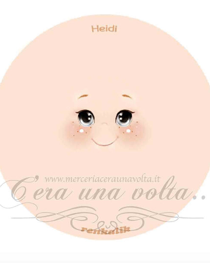 Viso stampato su tessuto Heidi