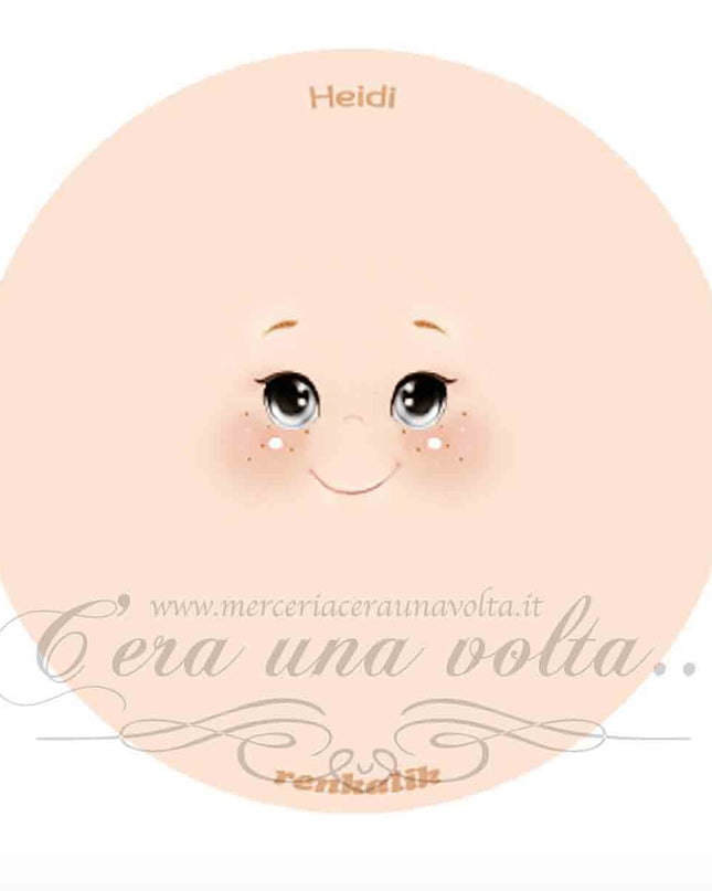 Viso stampato su tessuto Heidi