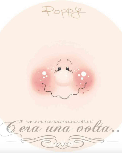 Viso stampato su tessuto Poppy