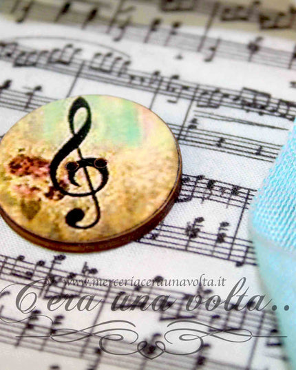 6 Bottoni Decorativi Key of Sol