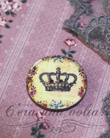6 Bottoni Decorativi Crown