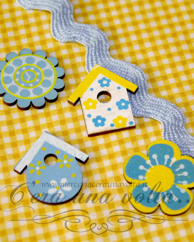 Set 4 Bottoni Decorativi Garden  Yellow