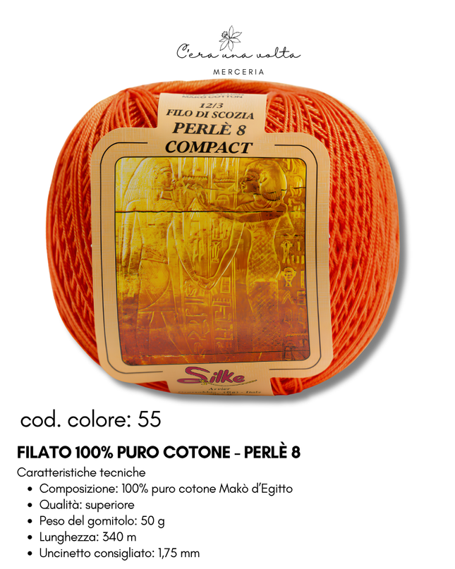 Filato 100% Puro Cotone - Perlè 5 e Perlè 8