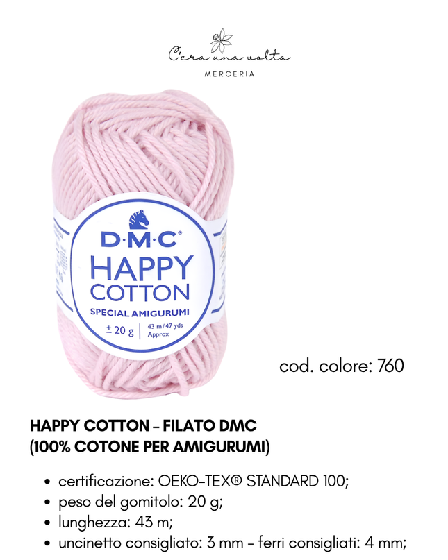 DMC Happy Cotton – Filato 100% cotone per amigurumi