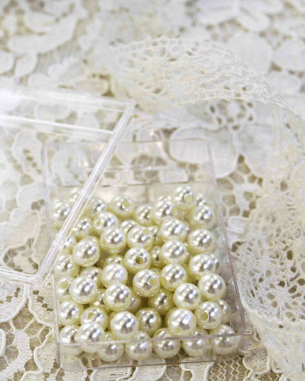Perle in scatola Bianco Antico 6 mm