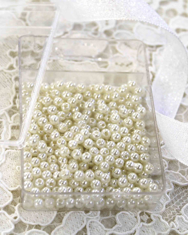 Perle in scatola Bianco Antico 3 mm