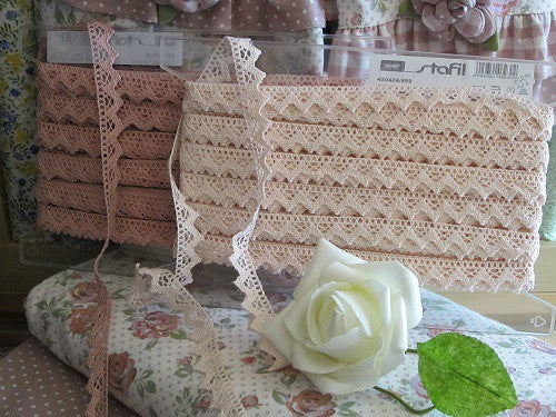 Pizzo colorato in cotone