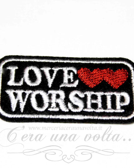 Applicazione termo adesiva Love Worship