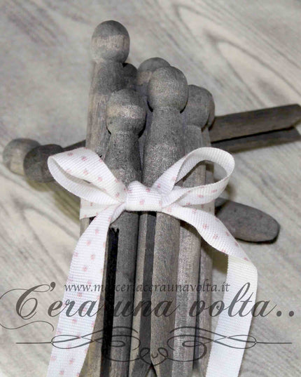 Set 8 mollette americane in legno