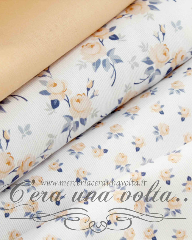 Tessuto Shabby Piquet Rose Corallo