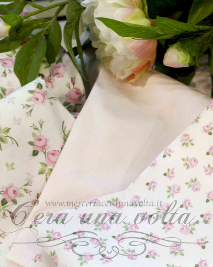 Tessuto Shabby Piquet Rose Rosa