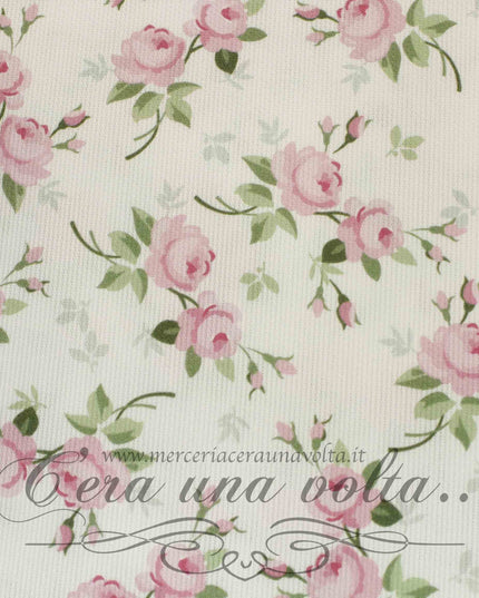 Tessuto Shabby Piquet Rose Rosa