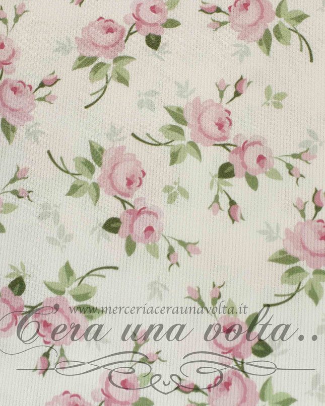 Tessuto Shabby Piquet Rose Rosa