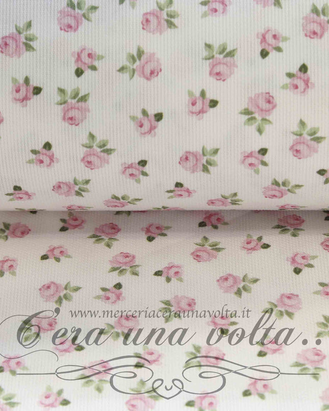 Tessuto Shabby Piquet Rose Rosa