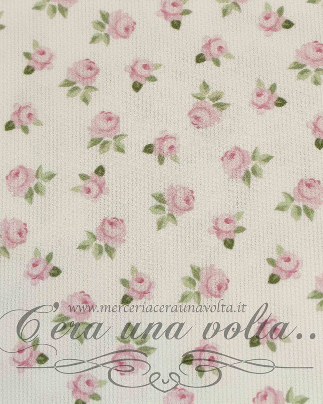 Tessuto Shabby Piquet Rose Rosa
