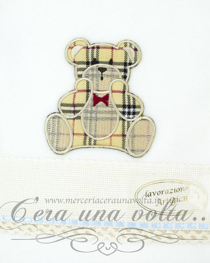 Copertina da ricamare per culla tartan