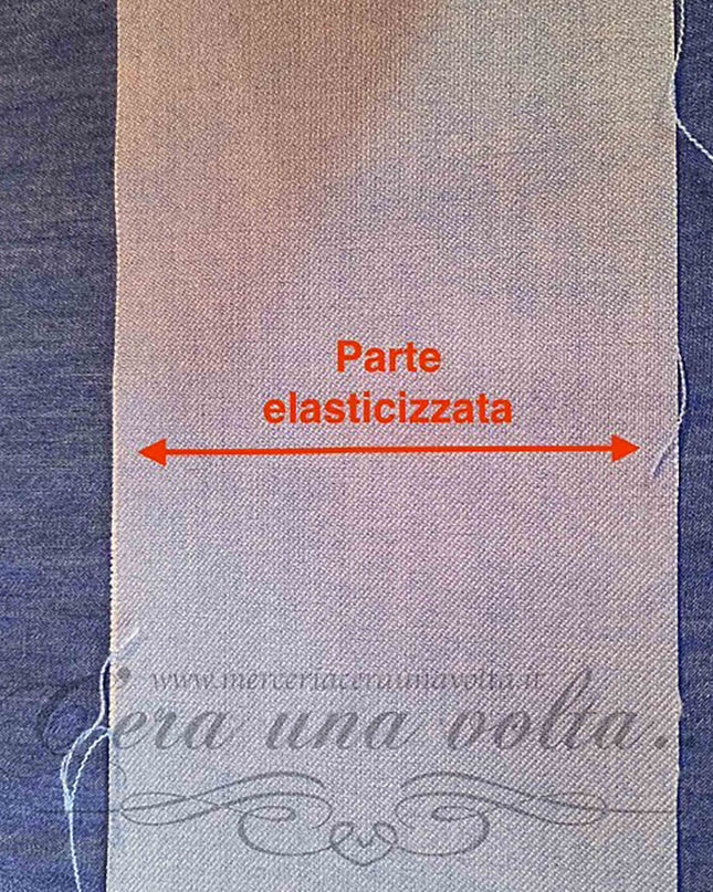 Fettuccia in Jeans elasticizzata