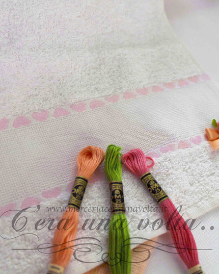 Set asilo da ricamare 2 pz Heart