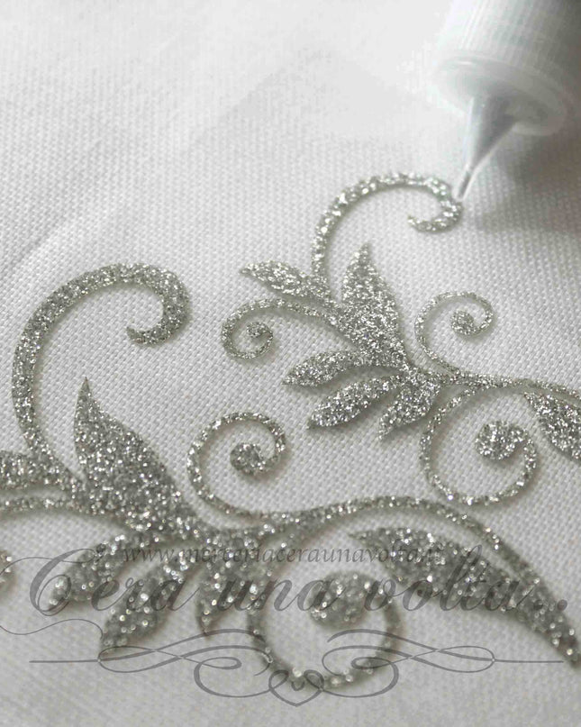 Pennarello Glitter Argento per tessuti