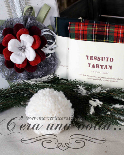 Taglio di Tessuto Tartan Scozzese