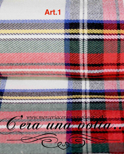 Taglio di Tessuto Tartan Scozzese