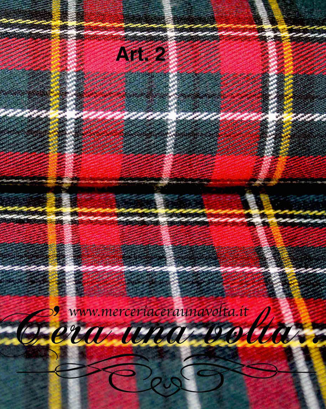 Taglio di Tessuto Tartan Scozzese